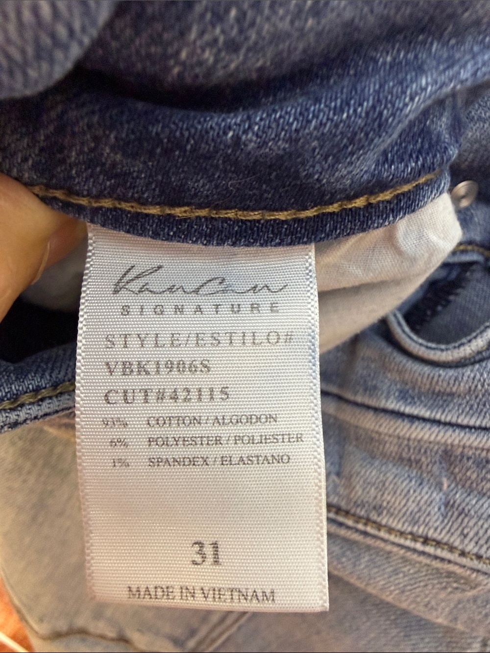 KanCan Medium Light Blue Flared Wide-Leg Jeans with Raw Hem - Picture 4 of 7